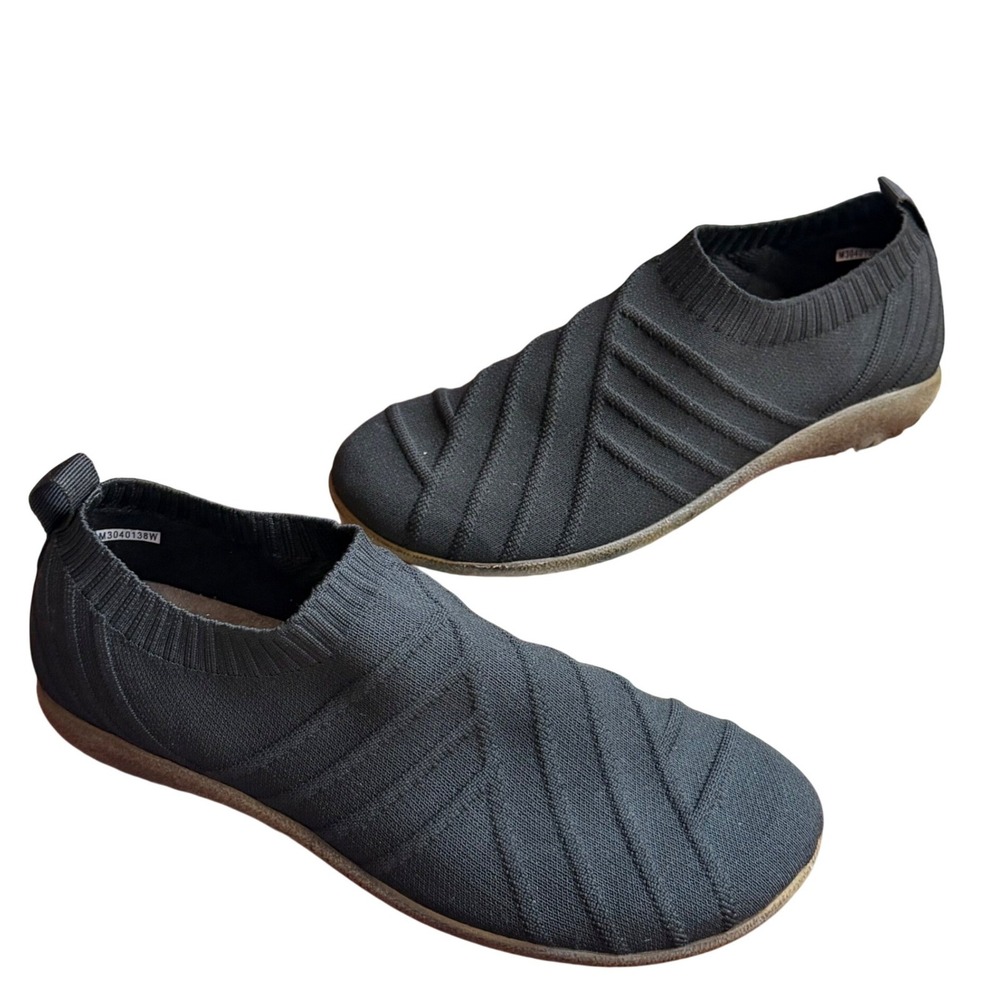 Naot Okahu Knit Slip On Sneakers Womens 7 Black Vegan Orthotic Lightweight Comfy